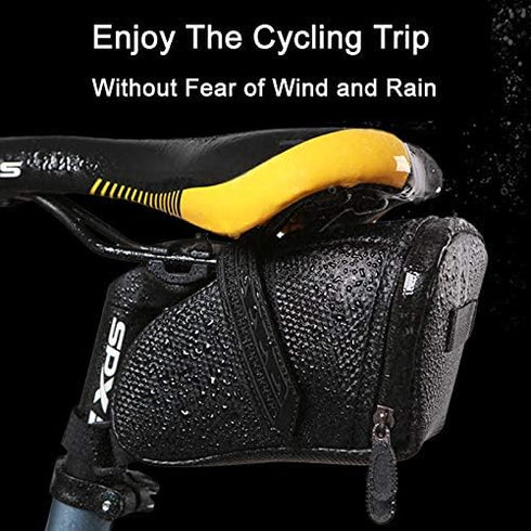 Bicycle Seat Bag Water Proof,Bike Pack Under Seat,Wedge Saddle Bag for Bike,Cycling Accessories...