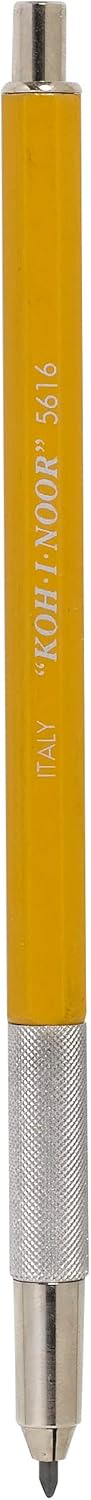 Koh-I-Noor Super-Adapto Lead Holder, 2mm HB Lead Included, Yellow, 1 Set/Each...