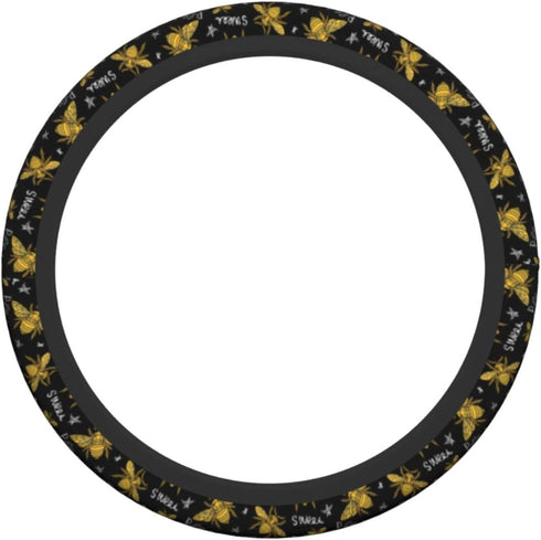KiuLoam Honey Bees Car Steering Wheel Cover, Universal Fit 15 Inch Steering Wheel Cover Protector for SUV Sedan Vans Trucks for Women Men...