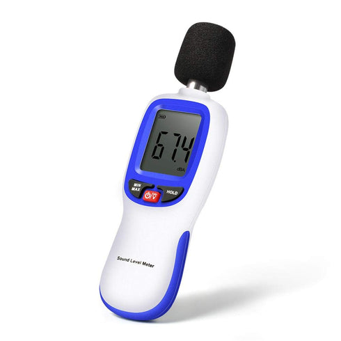 Sound Level Meter Portable LCD Display Digital Decibel Meter Audio Noise Measurement 30-130dBA 1/2 inch Electric Condenser Microphone Decibel Mete...
