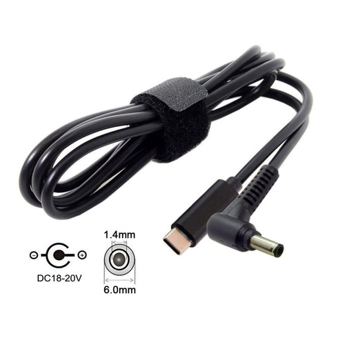 chenyang USB C to DC 6.0x1.4mm Power PD 65W Charge Cable for Laptop Notebook...