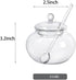 123Arts Clear Glass Sugar Bowl With Lid and Sugar Serving Spoon,8 ounces...