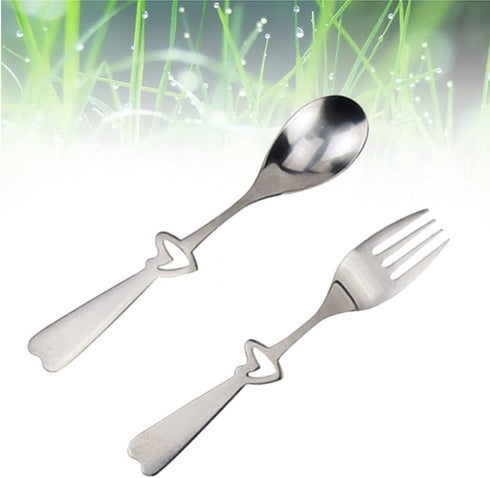 OSALADI Stainless Steel Flatware Set Hollow Heart Spoon Fork Silverware Dinner Utensils Tableware Portable Travel Camping Cutlery Random Style...