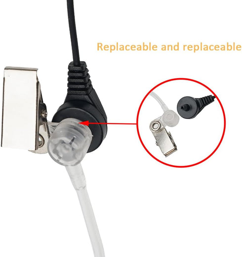 Acoustic Tube Earpiece Headset with PTT Mic Compatible with Uniden GMR 2 MOICO M880 T228 T328 T388 GMR5089-2CKHS GMR1636-2C Walkie Talkie Two Way ...