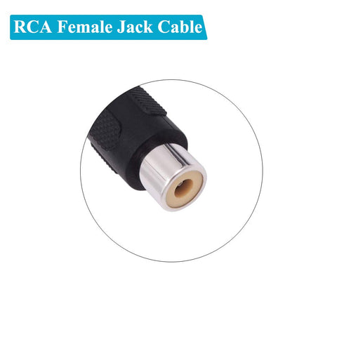 Fancasee 2 Pack Speaker Wire RCA Female Plug Jack Connector Adapter to Bare Wire Open End Audio Video RCA Cable for Amplifier Receiver Speakers...