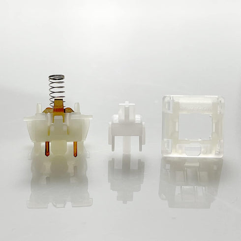 kutethy Gateron Switches Milky White Mechanical Keyboard Yellow 5pins for All MX Mechanical Keyboard(72 Pcs, White)...