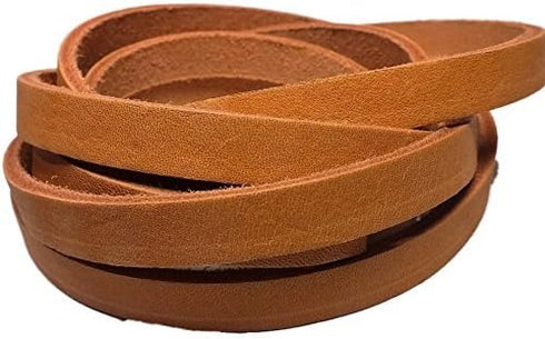 TOFL Genuine Top-Grain Leather Strap | 72 Inches Long | 3/8 Inch Wide | 1/8 Inch Thick (7-8 oz) | 1 Leather Strip for DIY Arts & Craft Projects, C...