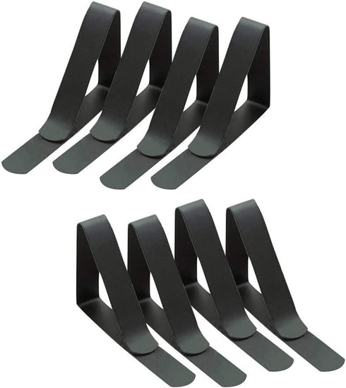 Stainless Steel Tablecloth Clips Adjustable for 1.5 inch Thick Table Angle Clamps Table Cloth Holders (8, Black, one Size)...
