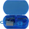 Blue Mini Office Supply Set Mini Portable Case,Include Mini Stapler,Tape Dispenser,Hole Puncher,Staples, for Office, Home, Gifts...