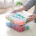Sooyee 3-Layer Things & Crafts Storage Box with 30 Adjustable Compartments for Organizing Washi Tape, Embroidery Accessories, Threads Bobbins, Kid...