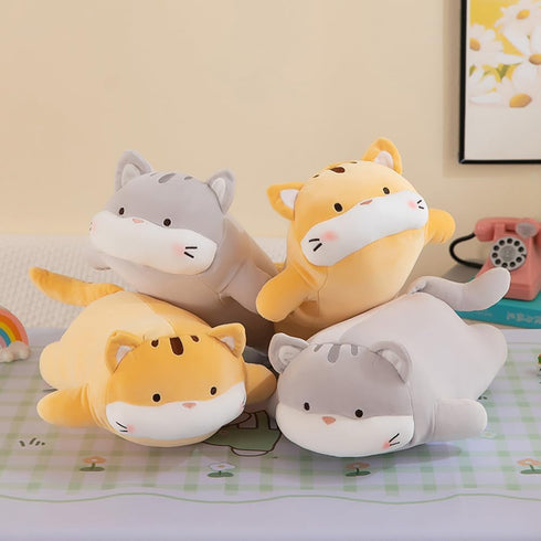 Cute Cat Plush Kawaii Cat Stuffed Animals Pillow Cat Soft Toy Kitten Plushie Gift for Girls...