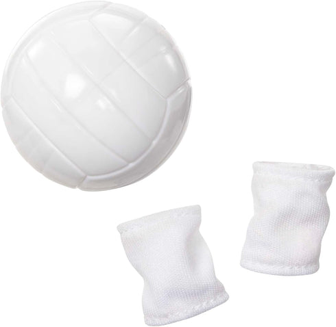 Barbie Careers Fashion Doll & Accessory, Made to Move Volleyball Player Wearing Removable Uniform with Ball, 22 Bendable Joints...