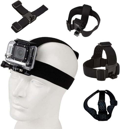 Action Camera Head Strap Mount Compatible with GoPro Hero 12 11 10 9 8/AKASO EK7000 Brave 4 5 6 7 LE V50X/Dragon Touch/Jadfezy/Exprotrek/VEMONT/WO...
