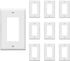 Decorator Wall Plate, Light Switch Outlet Cover with Screws, 1-Gang Standard Size 2.76"W x 4.5"H, Glossy White (10 Pack)...