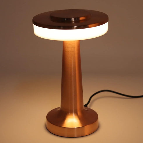 ASHATA Portable LED Retro Touch Control, Modern Table Lamps, 3 Levels Color Temperature Rechargeable Night Light for Hotel Home (Copper)...
