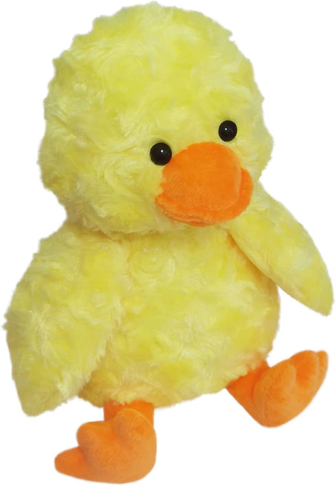 Rose Duck Plush Stuffed Animal, Cute Furry Yellow Duck Toy, Soft Cuddly Plushie Hugger Toy for Boys Girls, Gifts for Kids or Girlfriend, 9"...