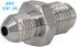 3AN AN3 Male Flare to AN4 Pipe Male Stainless Steel Brake Hose Fitting Adapter Union Connector,Brake and Clutch Adapter Fitting 3/8"-24 to 7/16"-2...