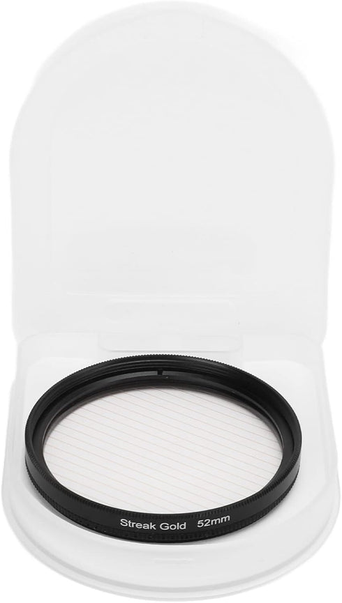 Gold Streak Anamorphic Effect Filter UHD Optical Glass Waterproof Scratch Resistant for Camera Lens Gold Streak Effect Filter,(52mm/2.0in)...