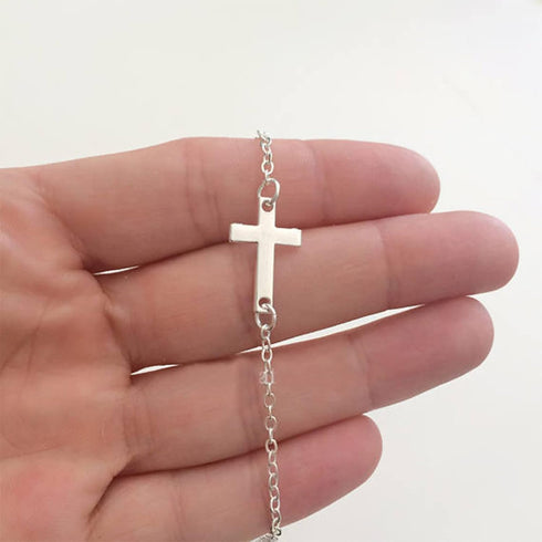 Boho Cross Anklet Bracelet Silver Crucifix Ankle Chain Cross Pendant Foot Chain Minimalist Summer Beach Anklet Foot Jewelry Gifts for Women Girls...