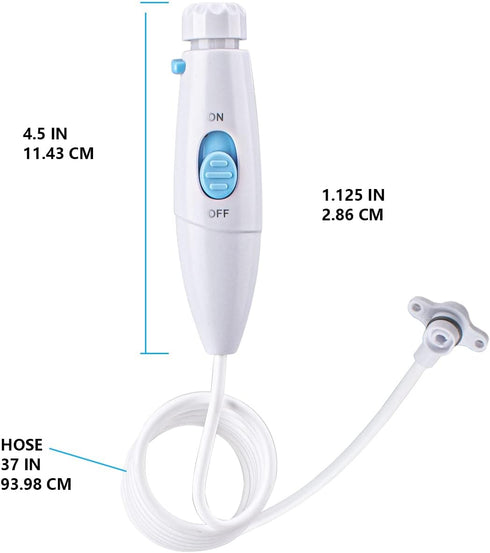 TUREWELL Water Flosser Accessories Compatible with Water Dental Oral irrigator FC162, FC163, FC165, FC166 FC168,Pack of 1 Handle/Hose(White)...