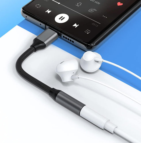 USB C to 3.5mm Headphone Jack Adapter (2 Pack), USB Type C to Aux Audio Dongle Earphone Adaptor Compatible with Samsung Galaxy S22 S21 S20 Note 20...