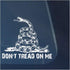 Don't Tread on Me Clear Vinyl Decal Sticker for Window, Gadsden Flag Sign Art Print Design-White...