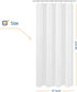 N&Y HOME RV Shower Curtain Liner Fabric 47 x 64 inches, Hotel Quality, Washable, Water Repellent, White Bathroom Curtains with Grommets, 47x64...
