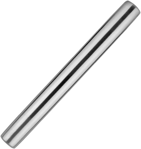 Stainless Steel Rolling Pin Professional French Metal Dough Roller 15.75" Kitchen Baking Tools Supplies For Pizza,Pasta,Cake,Pastry,Ravioli,Fondan...