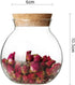 1PCS 500ML/17OZ Glass Favor Jars With Cork Lids Empty Transparent Round Food Storage Large Capacity Sealed Glass Bottles for Spice Food Snack Nut ...