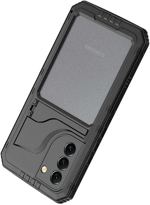 Galaxy S22 Plus Waterproof Case, Aluminum Metal Heavy Duty Tough Armour Full Body Protective Shockproof Drop Proof Hybrid Cover Military Outdoor S...