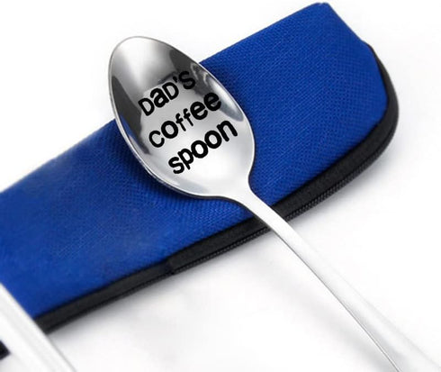 Dad Gift Spoon from Daughter Son - Dad's Coffee Spoon for Dad Daddy Birthday Fathers Day Christmas Gift for Father Coffee Lovers Gifts for Him Dad...