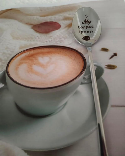 Coffee Gift Spoons for Women Men Funny My Coffee Spoon for Dad Wife Cofee Lovers Gifts for Coffee Drinkers Men Women Christmas Birthday Gift for B...
