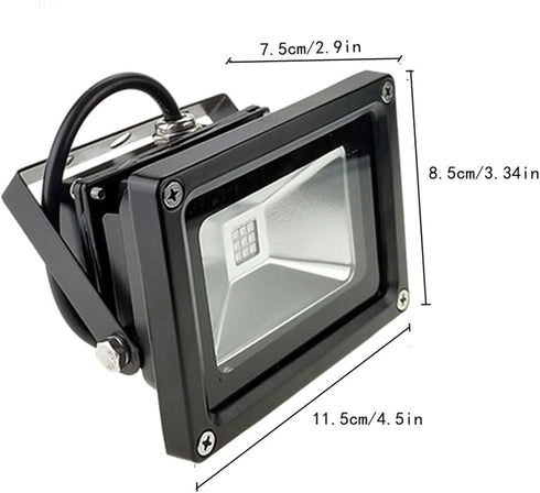 10W 12V DC AC 24V DC UV Ultra Violet High Power LED Light for Curing Glue Blacklight Fishing Aquarium, 12V-24V Input Low Voltage without Plug...