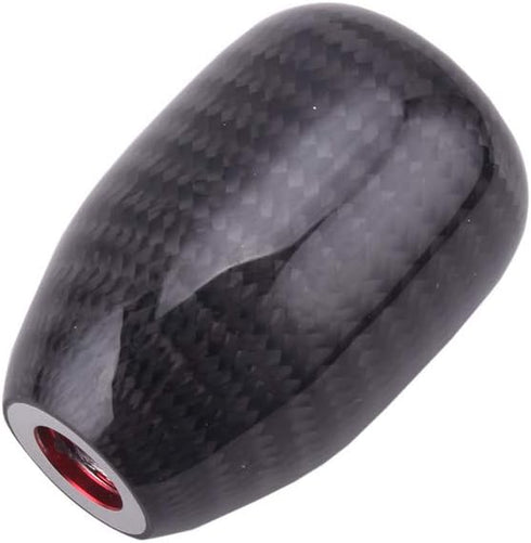 muge racing Universal Carbon Fiber Shift Knob Automatic/Manual Gear Shift Knob for Most Vehicles with 3 Adapters...