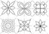 Score of Four Motif Stencil, Continuous Line Template for Free Motion Quilting, Domestic Machine Quilting, Hand Quilting, Long-Arm Quilting (30692...