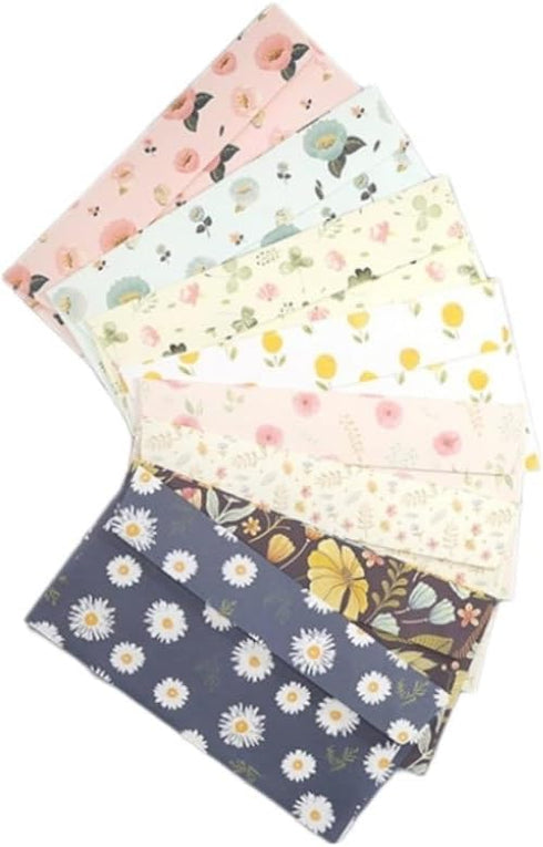 16 Pcs Money Envelopes Cash Envelopes, 8 Designs, 3.5 x 7 Inch (Floral B)...