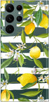 Blingy's for Samsung Galaxy S22 Ultra Case, Tropical Floral Lemon Pattern Cute Flower Fruits Style Transparent Soft TPU Protective Clear Case 6.8 ...