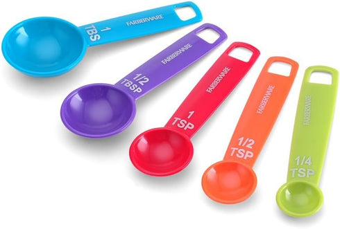 Farberware Color 9-Piece Plastic Measuring Cups and Spoons Set...