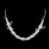 Bride Wedding Crystal Necklace Earrings Set Silver Bridal Choker Necklaces Pendant Jewelry for Women...