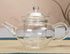 123Arts Small Tea Pot, Glass Teapot with Infuser, Tea Kettle for Loose Tea with Lid, 8 Oz...