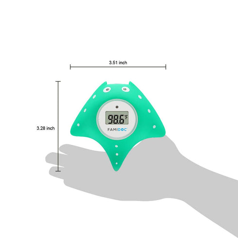 Baby Bath and Room Thermometer - Famidoc FDTH-V0-22 New Upgraded Sensor Technology for Baby Health Bath Tub Thermometer Floating Toy (Blue)...