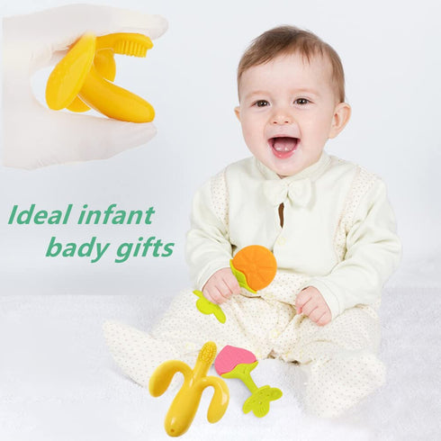 Baby Teething Toys, Freezer BPA Free Silicone Baby Teether Chew Toys, Baby Gifts for Girls Boys- Newborn Infant Toys...