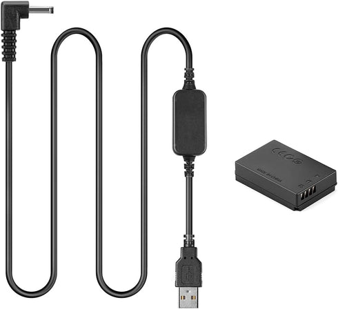 Raeisusp USB Cable 8.4V ACK-E12+DR-E12 DC Coupler LP-E12 Dummy Battery for Canon EOS M M2 M10 M50 M100 M200 Kiss M, Kiss M2 EOS M50 Mark II...