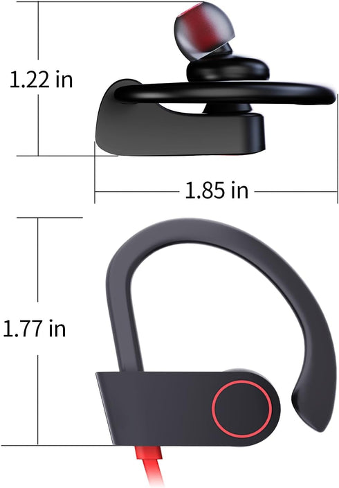 Boean Bluetooth Headphones Wireless Earbuds Bluetooth 5.3 Running Headphones IPX7 Waterproof Earphones with 16 Hrs Playtime Stereo Sound Isolation...