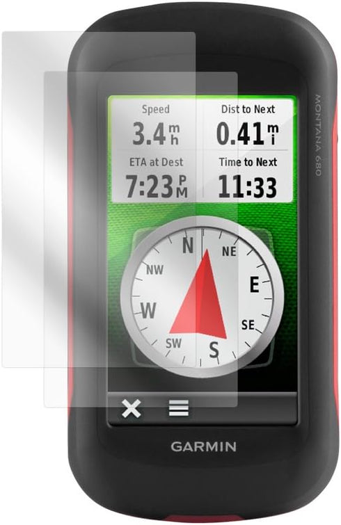BoxWave Screen Protector Compatible with Garmin Montana 680 - ClearTouch Crystal (2-Pack), HD Film Skin - Shields from Scratches...