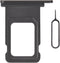 for iPhone 11 Black SIM Card Slot Replacement Single SIM Version for iPhone11 Card Tray Holder Adapter with Waterproof Rubber Ring Repair Tool Fix...