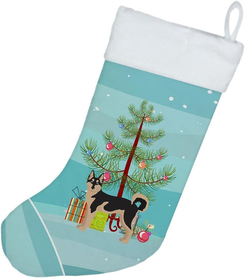 Caroline's Treasures CK3831CS Gerberian Shepsky #2 Christmas Tree Christmas Stocking Fireplace Hanging Stockings Christmas Season Party Decor Fami...