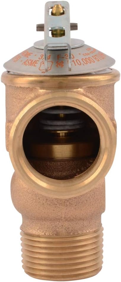 Cash Acme 3/4 Inch F-30 Safety Relief Pressure Release Valve, Brass Plumbing Fitting, 20166-0030...