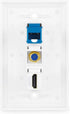 3 Port Wall Plate with Coaxial TV Cable F Type + Cat6 Ethernet + HDMI Keystone Female to Female Jack in White …...