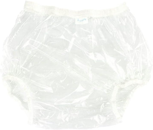 Adult Incontinence Pull-on Plastic Pants 3 Pack (Small, Glass Clear)...